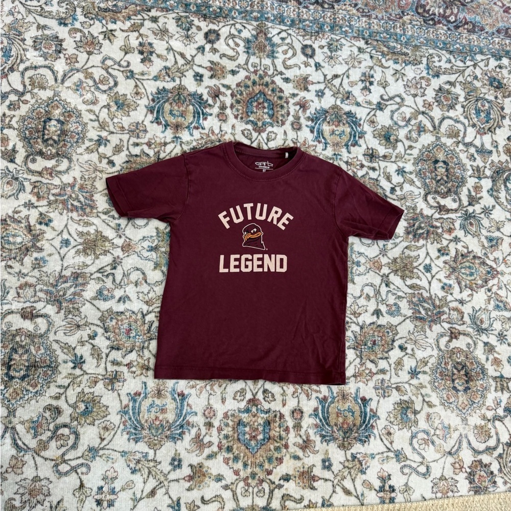 Y2K Virginia Tech Toddler T-Shirt 5T Future Legend Kids Graphic Tee - Burgundy - Picture 6 of 10